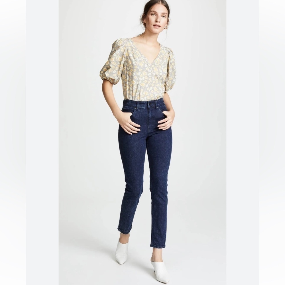 Rebecca Taylor Denim La Vie Ines High Rise Slim Straight Leg Jean 26
